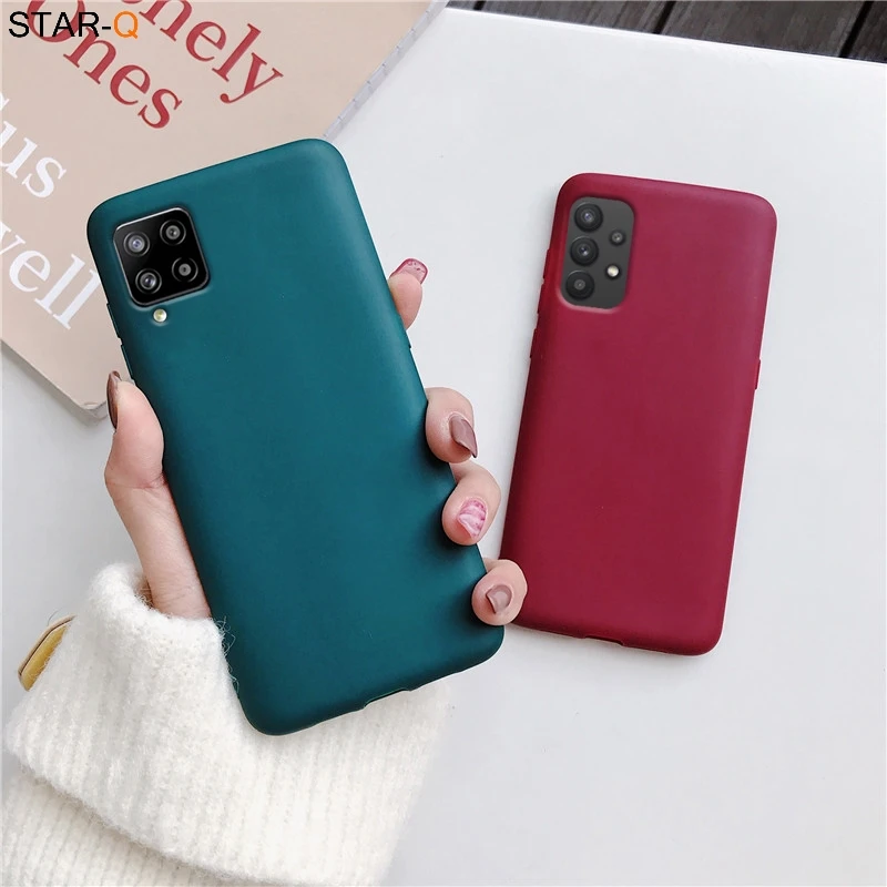 samsung s22 ultra case Candy Color Silicone Phone Case For samsung galaxy A12 A42 A52 A72 A32 5G M02S A02S M31s Matte Soft Tpu Back Cover Fundas Coque cheap galaxy s22 ultra case