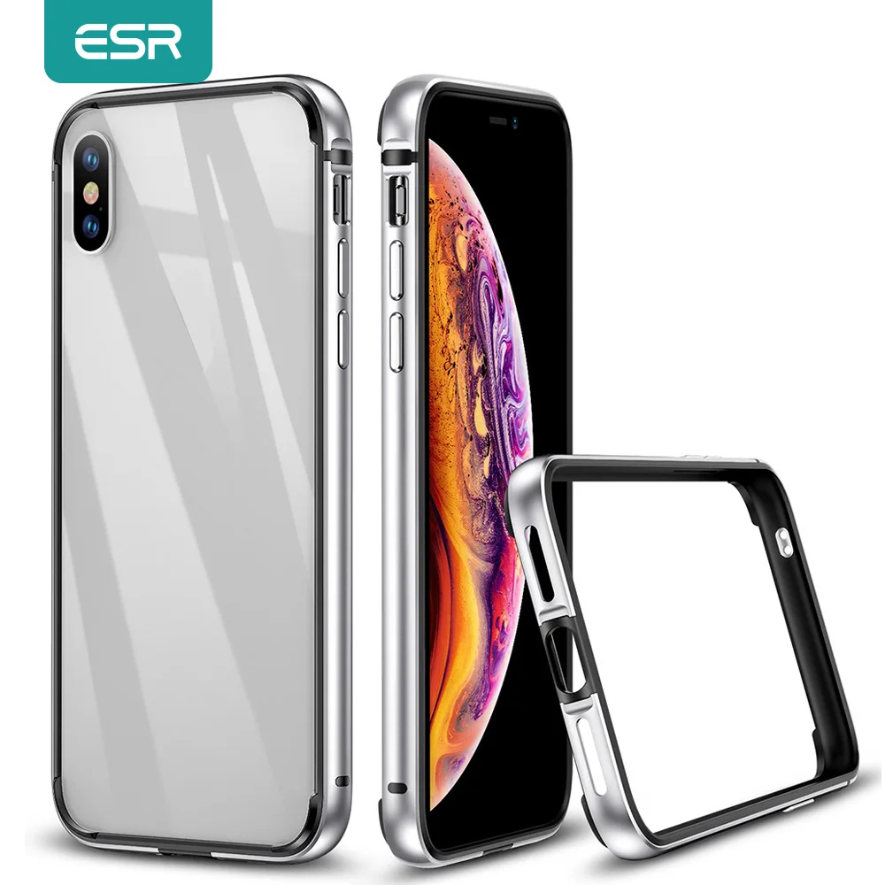 ESR бампер чехол для iPhone X XR XS металлическая рамка роскошный бронированный