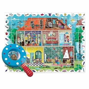 

Ludattica Detective Puzzle La Mia Casa My House 108 pz 70 x 50 cm con Lente d'Ingrandimento Made in Italy
