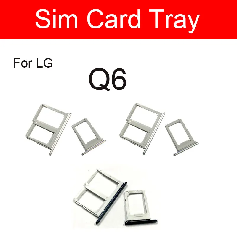Двойной одиночный держатель лотка для sim карты LG Q6 M700A разъем гибкий кабель лента