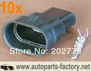 

longyue 10kit 9005 HB3 9006 HB4 H10 9145 for D2S/R Connector Male Plug for HID xenon ballast adapter