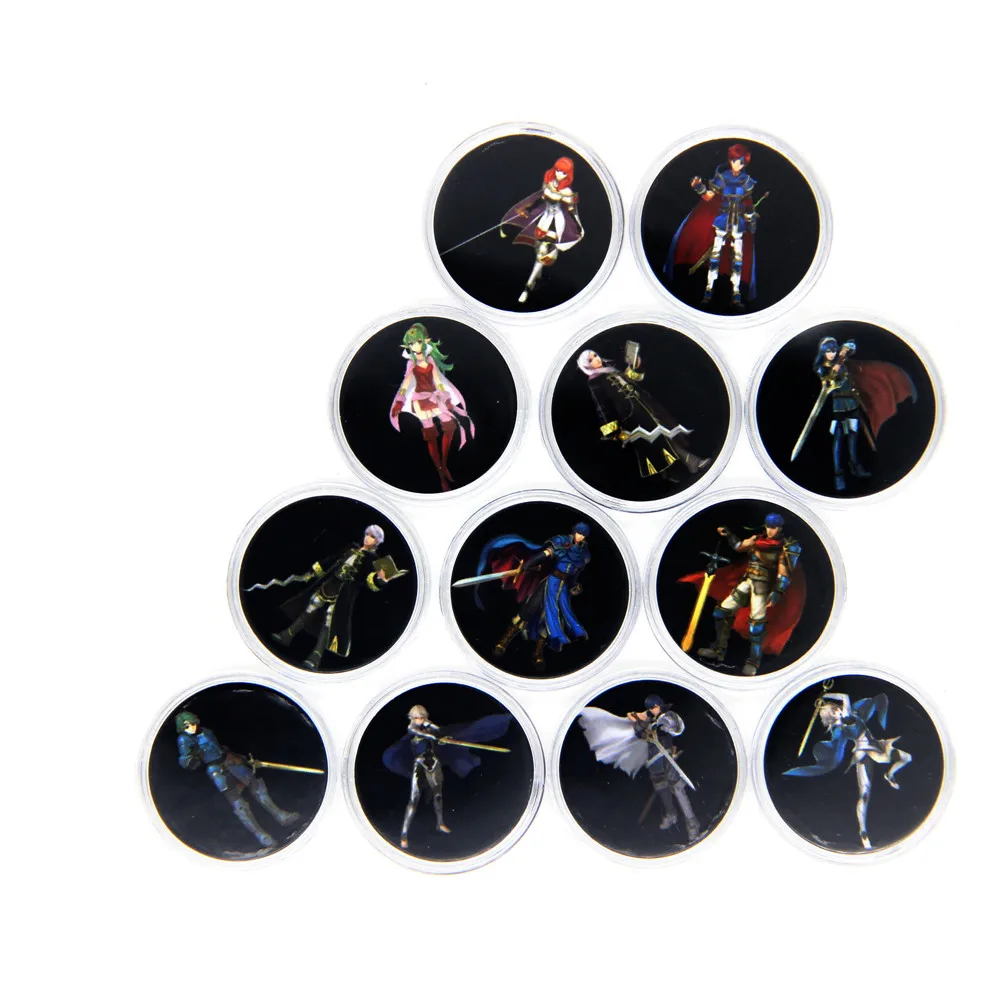 

A Set/12pcs High Quality Fire Emblem NFC Round Readable Game Card Ntag215 NS Switch Fire Emblem Corrin Lucina Ike