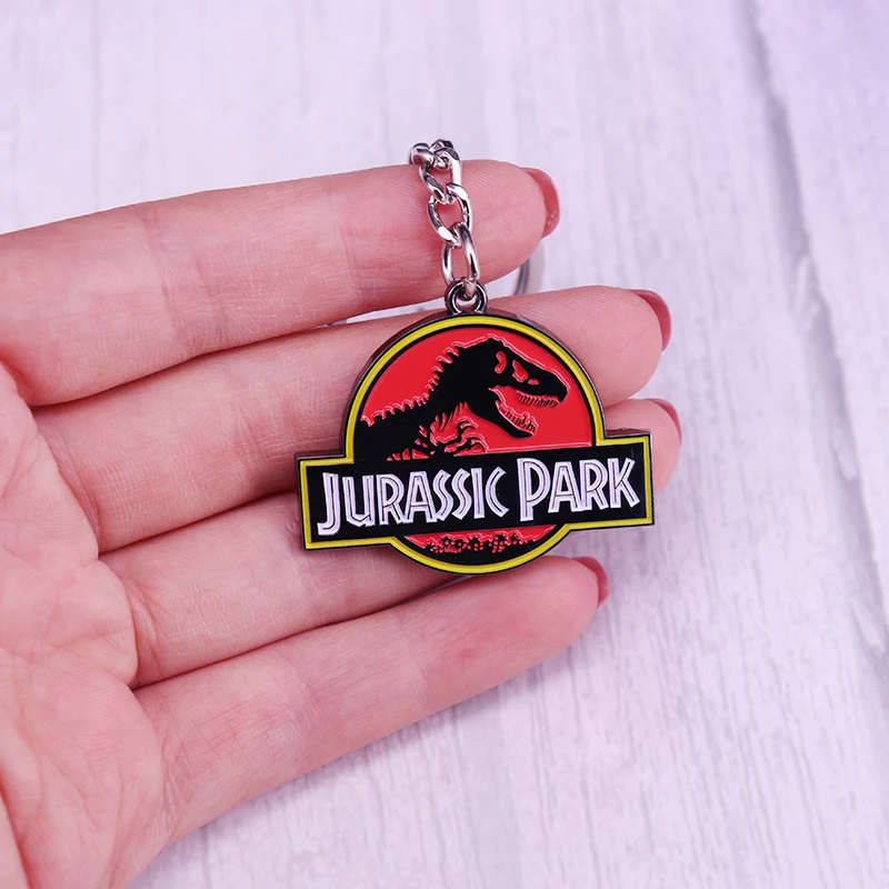 Porte-clés Figurine Jurassic Park - Logo Voiture Cintre PVC, Collection Ikon
