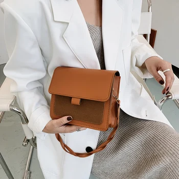 

Simply Crossbody Bags PU Leather Solid Color Casual Messenger Bag Lady Chain Travel Small Handbags for Women 2020
