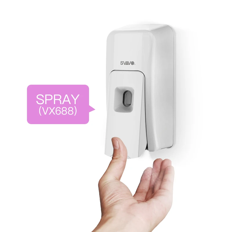 SVAVO настенный диспенсер для мыла, кухонный диспенсер для дезинфицирующего спрея, диспенсер для жидкого мыла, диспенсер для ванной комнаты, туалет, отель - Цвет: Spray-White