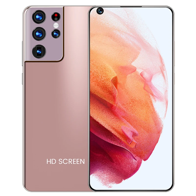 New Galxy S21Ultra Smartphones 8GB RAM 256GB ROM 7.3Inch Andriod10 Wifi 10 Core MTK6889 Dual SIM 4G LTE 5G 6800mAh Cell Phones