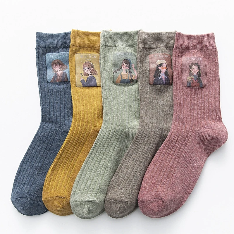 

Autumn and Winter New Hot Stamping Personality In The Tube Female Socks