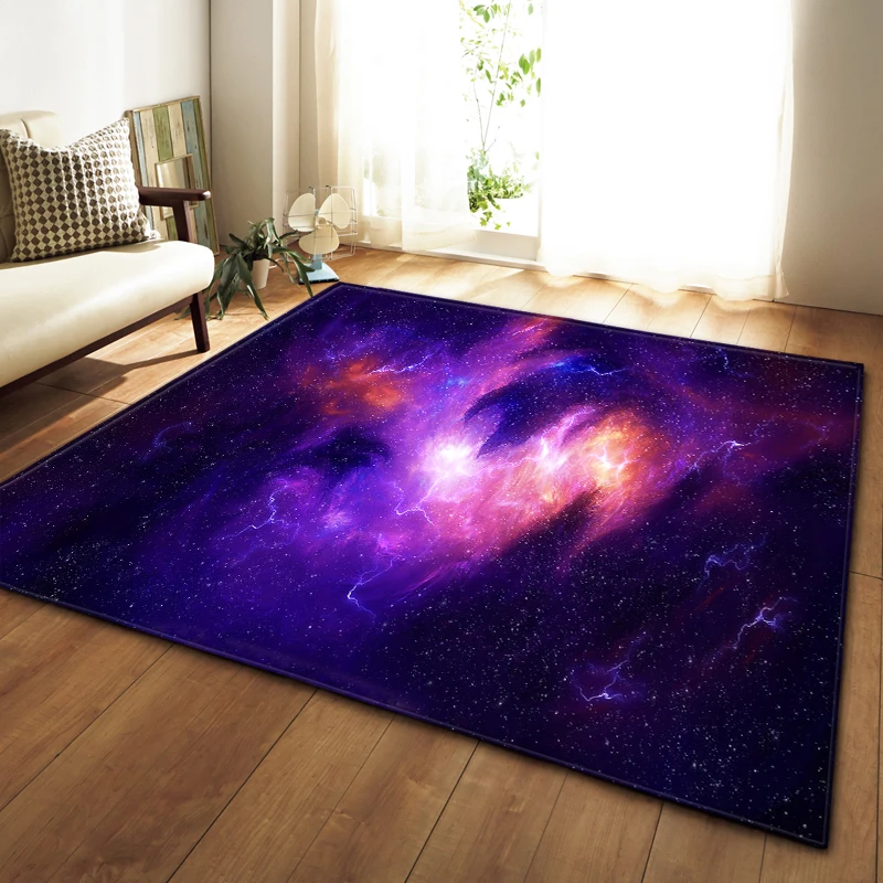 Современный 3D Галактический Вселенский коврик со звездами, детский игровой коврик, ковер для гостиной, декоративный коврик для дивана и пола, длинный ковер для кухни и коридора