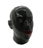Free shipping ! Latex Mask Fetish Unisex Rubber Hood sm Mask Anatomical Heavy Mask Lined with Red Mouth Sheath Tongue and Nose T ► Photo 2/5