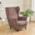 Solid Color Wing Chair Cover Stretch Polyester Armchair Covers Nordic Removable Relax Sofa Slipcovers With Seat Cushion Covers 28