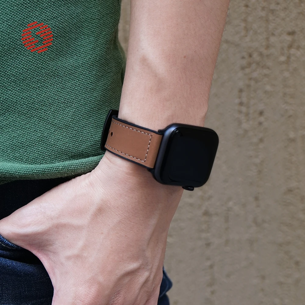 ShengOne кожаный и Мягкий Силиконовый Модный ремешок для Apple Watch серии 5 4 40 44 мм сменный ремешок для часов браслет 3 2 1 38 42 мм
