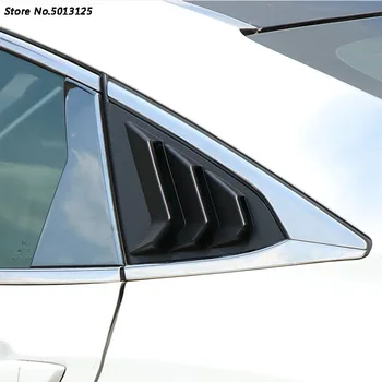 

Car Rear Window Triangle Shutters Cover Trim Car Styling Accessories For Honda Civic 10th 2016 2017 2018 2019 2020 Accessories