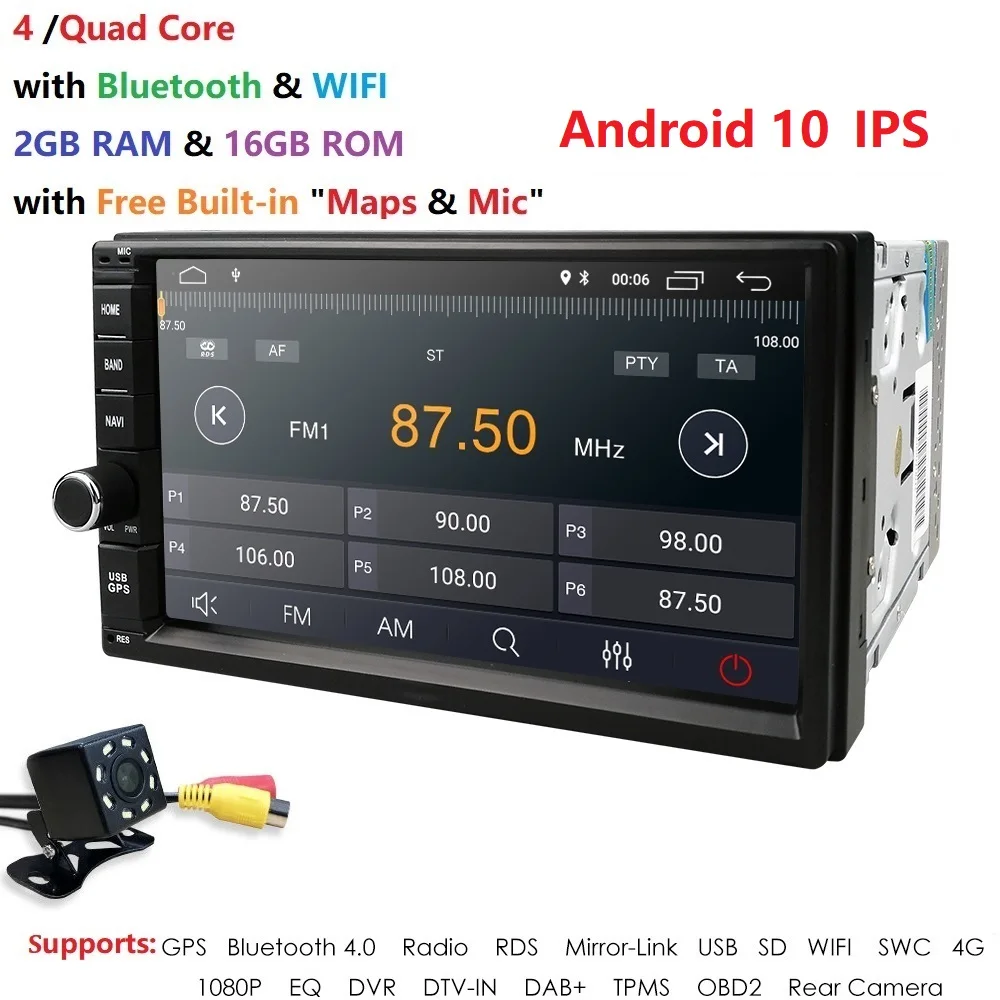 2GRAM 2Din SD Android 10 Car DVD Radio Player 7\ 2GRAM 2Din SD Android 10 Car DVD Radio Player 7\