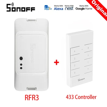 

SONOFF RFR3 Smart Wifi Switch DIY RF 433 Timer Control Home Automation Modules Compatible with eWelink Google Home Alexa amazon