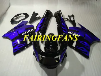 

Fairing kit for KAWASAKI Ninja ZZR1100 90 91 92 ZZR 1000 ZX11 ZX11D 1990 1991 1992 Blue flames Fairings bodywork+gifts KZ02