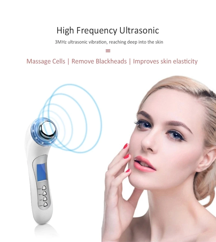 5 In 1 Multifunction Rechargeable Ultrasonic Skin Rejuvenator Anti