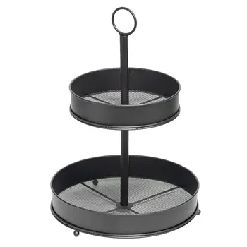 

1pc Double-layer Fruit Dish Fruit Basket Fruit Storage Rack Fruit Basket Fruit Tray for Snack Cafe Kitchen Food