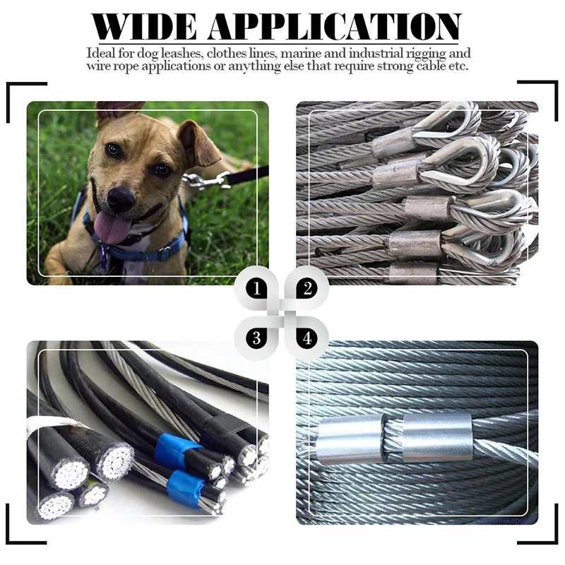 corda de fio de aço inoxidável e