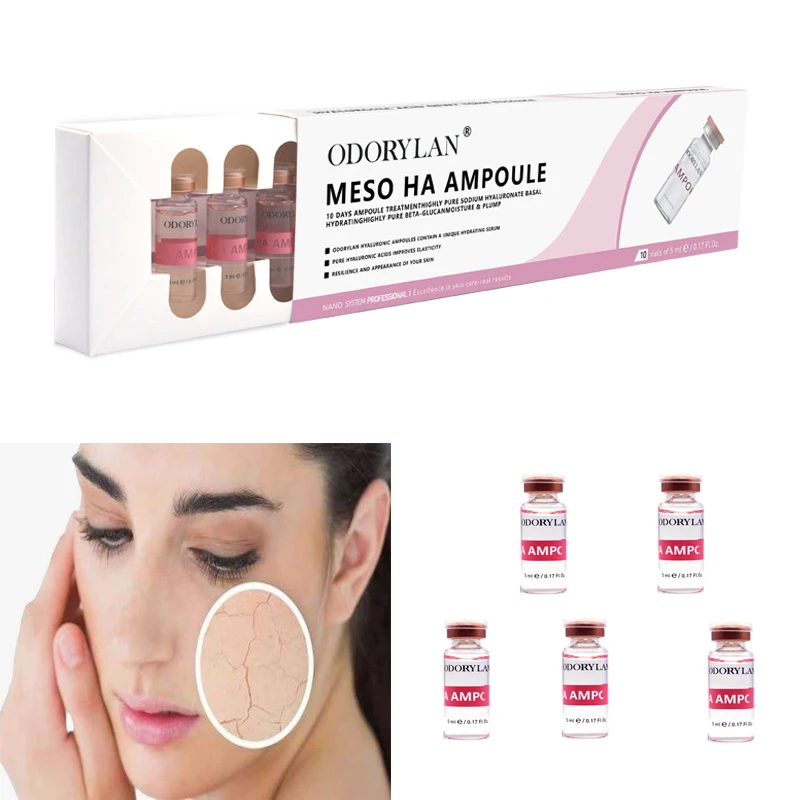 

2020 Newest 5ml Pure Micro Molecular Cross-linked Hyaluronic Acid Ampoule Mesotherapy Collagen HA Hyaluronic Acid Skin Whitening