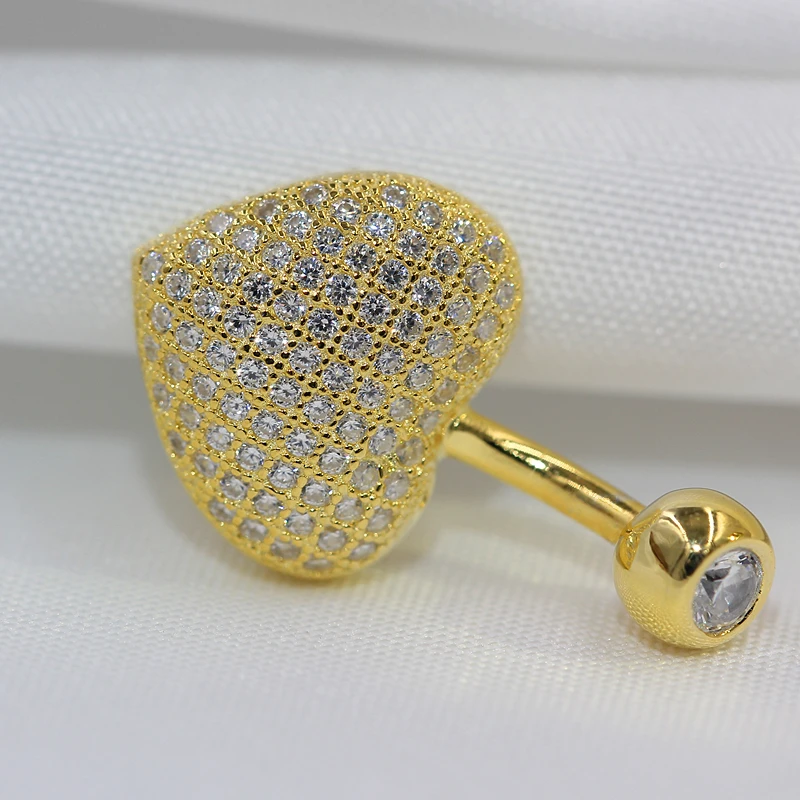 Navel Piercing Belly Button Rings With Zirconia Body Jewelry