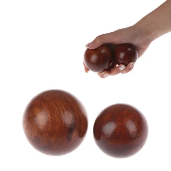 

5cm/6cm Mahogany Wood Fitness Health Ball Massage Handball Health Meditation Exercise Stress Relief Balls Hand Relaxation