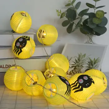 

Cute Cartoon Spider 10 LED Halloween Glowing Lantern Retractable Hand-held Lantern Ghost Festival Scene Arrangement Decorative L