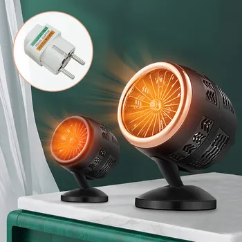 

Electric Space Heater Portable Quiet Mini Air Heater Adjustable Warmer Fan for Desktop Office Home Bedroom Baby Room EU Plug
