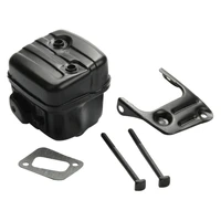 K1KA Chainsaw Muffler Assembly with Exhaust Gasket Bracket Compatible with Hus-qvarna 340 345 346 346XP 350 351 353 1