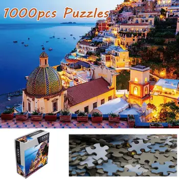 

DIV jigsaw puzzle 1000 pieces / box adult children decompression puzzle paper jigsaw puzzle sailing harbor jigsaw puzzle gift