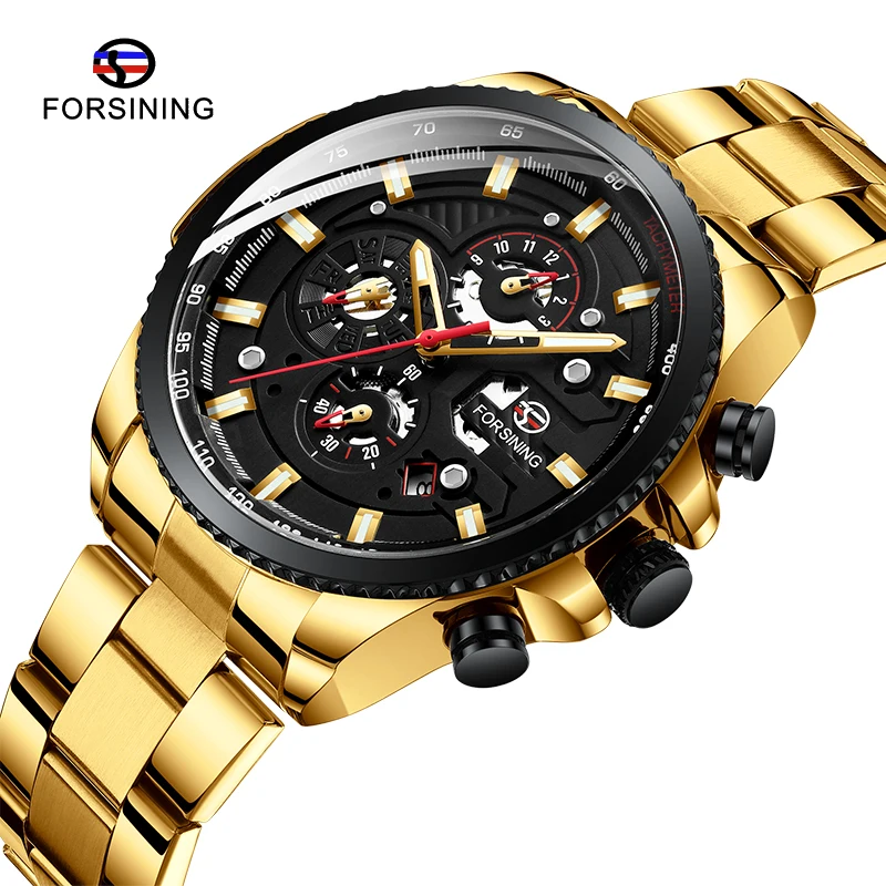 

FORSINING Brand Automatic Men Watches Calendar Date Chronograph Luxury Male Mechanical Watch Waterproof Watches for Mens Gifts