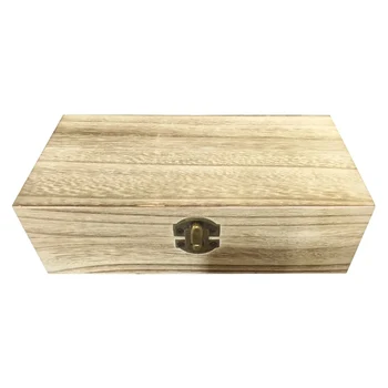 

Gift Container Space Saving Sundries Organizer Rectangle Lock Lid Makeup Household Jewelry Case Wooden Storage Box Carrying