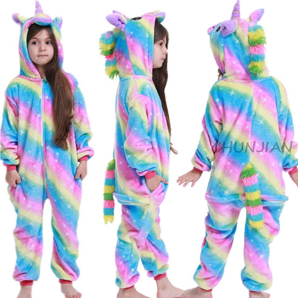 Boys Winter Warm Pajamas Kids Pyjama Licorne New Animal Costume Animal Pajama Girls Unicorn Rainbow Star Pijamas For 4-14Years Boys Winter Warm Pajamas Kids Pyjama Licorne New Animal Costume Animal Pajama Girls Unicorn Rainbow Star Pijamas For 4-14Years