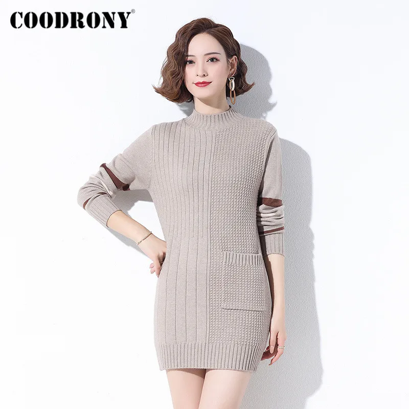 COODRONY Brand Casual Elegant Stand Collar Soft Women Jumpers 2020 Autumn Winter Warm Long Slim Female Pullover Sweaters W1094