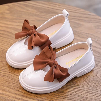 

New Arrival Baby Girl Party Dress Shoes Spring Summer School Shoes For Girls Toddler Bow-knot Girl Leather Shoes 26-36