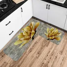 Забавный коврик для кухонной и входной двери, Противоскользящий коврик для ванной комнаты, прихожая, 50x80 см, цветочный дизайн