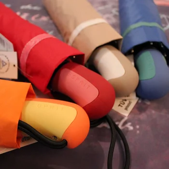 

Three Folding Automatic Sun Umbrella Rain Women Windproof Strong Clear Umbrella Rain Woman Parasol Parapluie Gift Ideas SY398