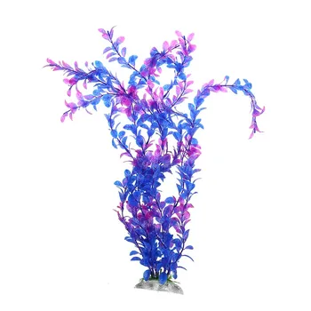 

18 Inch Purple Plastic Fish Tank Plant Aquarium Grass Decor Ornament