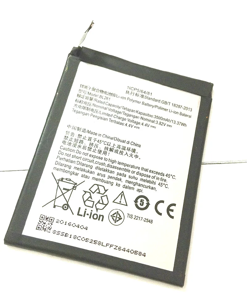 

Battery 3500mAh BL261 for Lenovo Lemon K5 Note K52t38 K52e78 Vibe K5 Note A7020a40 A7020a48 Cellphone