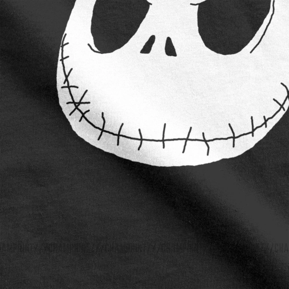 Футболка Jack Skellington мужская с рисунком черепа кошмара перед рождеством коротким