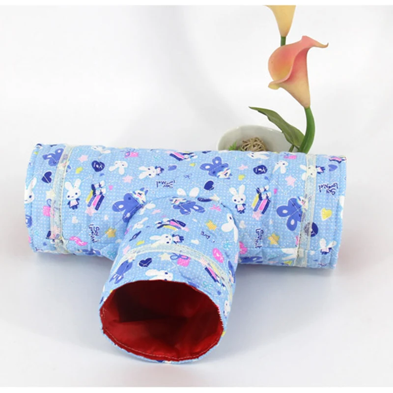 Summer Small Pet Tunnel Hamster Guinea Pig Rabbit Tubes Three Channels Playing Toys Cages Accessories Supplies | Дом и сад