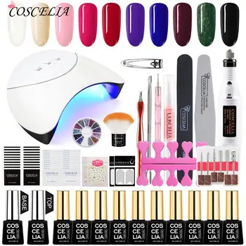 

COSCELIA Nail Drill Machine Nail lamp Acrylic Kit Manicure Set for Nail Polish Kit with Nail Art Tools Nail Tool Set