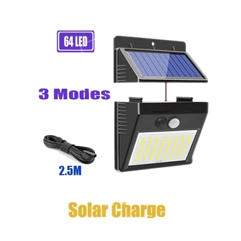 

LED Solar Light Outdoor Waterproof 64/30 LED Garden Solar Light Motion Sensor PIR 4Modes With Remote Control Solar Lamps optiona
