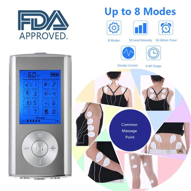 Portable Electric Stimulation Machine Digital Therapy Machine Digital Pulse Device for Pain Relief, Size: Small