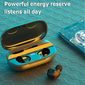 

2020 High Quality Touch Control Wireless Bluetooth TWS Earphones IPX7 Waterproof LED Digital Display In-Ear Earbuds