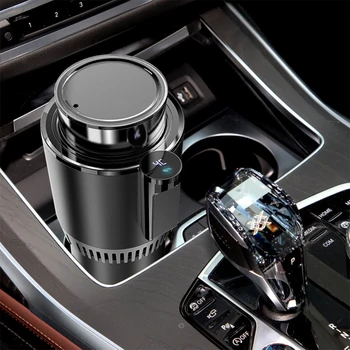 

2-In-1 Smart Car Cup Warmer and Cooler Electric Coffee Warmer Beverage Cooling&Heating Mug with Temperature Display for Car Trip