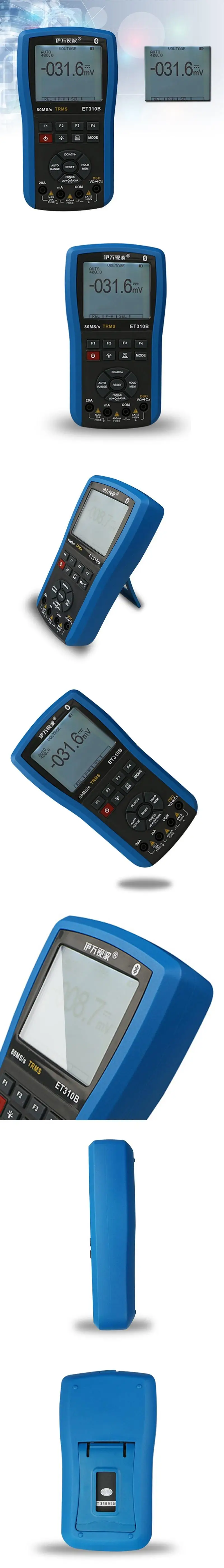 2 в 1 ET310B Ручной осциллограф Scopemeter Цифровой мультиметр 20 МГц 80MSa