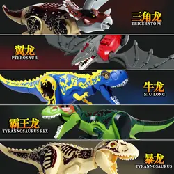 Динозавр экшн и игрушечные фигурки Брахиозавр Плезиозавр тираннозавр, дракон, динозавр, коллекция животных, модель, игрушки, блоки