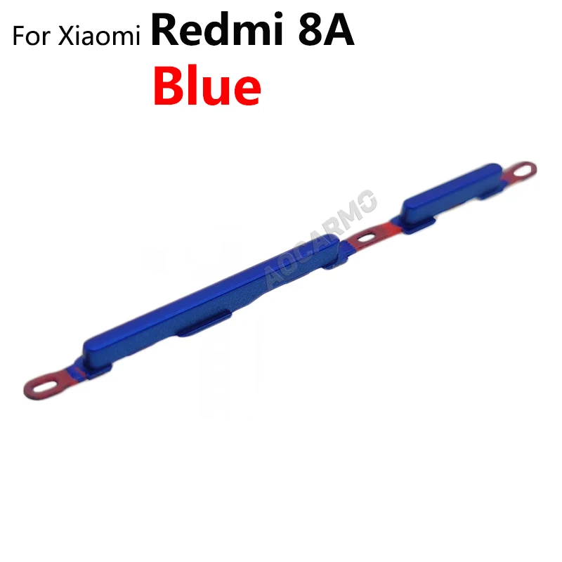 Aocarmo Volume Power ON/OFF Volume Up/Down Side Button Key For Xiaomi Redmi 8 8A Replacement Part