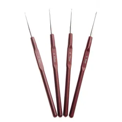 1pc Hook Needle Crochet Micro Hook For Making Braiding Dreadlock Hair Tools 0.5Mm 0.6Mm 0.7Mm 0.8Mm Smooth Handle