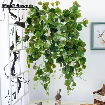 

Simulated Green Plants Bunch Hanging Perilla Leaf Bunch Plant Wall Green Plant Wall Wedding Studio Set Props